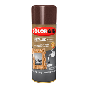 Tinta Spray Acabamento Metálico Colorgin Metallik Interior Bronze 350ml - 55