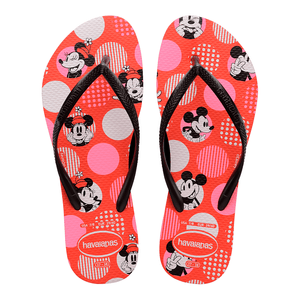 Chinelo Havaianas Slim Disney Vermelho Crush / Preto 39/40