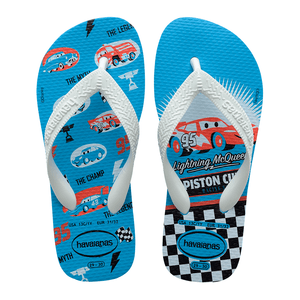 Chinelo Havaianas Kids Cars Turquesa / Branco 23/24