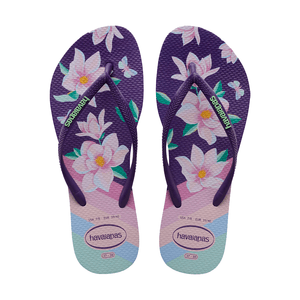 Chinelo Havaianas Slim Floral Roxo New 35/36