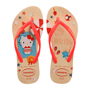 Chinelo Havaianas Kids Slim Hello Kitty Dourado 35/36