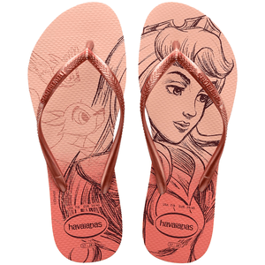 Chinelo Havaianas Slim Princesas Rosa Ballet / Dourado Blush 35/36