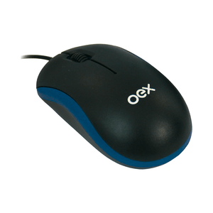 Mini Mouse Óptico OEX MS103 Preto com Azul