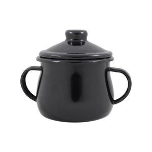 Açucareiro Ewel 380ml Preto, em Aço Esmaltado, com Tampa - 2055/010