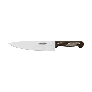 Faca Chef Tramontina 8", em Aço Inox com Cabo Polywood Castanho - 21131/198