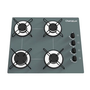 Cooktop a Gás Chamalux Ultra Chama 4 Bocas, Acendimento Automático, Mesa de Vidro - 612