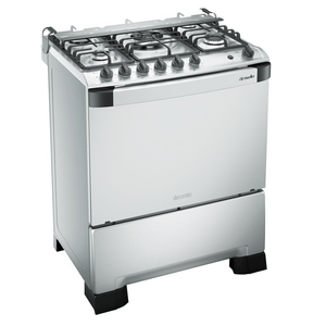 Fogão a Gás Mueller Decorato Gourmet G3 5 Bocas, de Piso, Acendimento Automático, com Tripla Chama, Inox