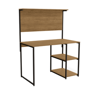 Mesa para Escritório com Painel Kappesberg Freijó / Preto Fosco - LI012