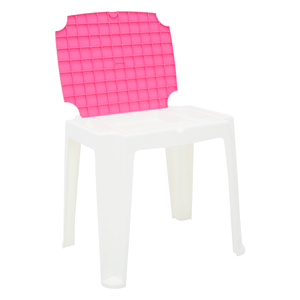 Mesa Plástica Tramontina Versa 52cm x 71cm Branca e Rosa - 92340/016