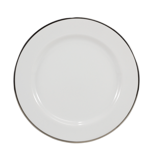 Prato Lanche 19cm Schmidt Filete Prata, Porcelana - 292/0012