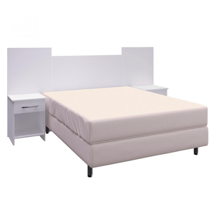 Cabeceira Casal com 2 Mesa de Cabeceira Doripel Excellence Branco - CB8020