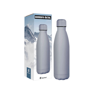 Garrafa Térmica Brasfoot Metal Neo 500ml Cinza - 10614