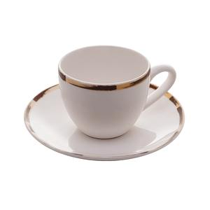 Xícara de Café com Pires Lyor Bambu 100ml, Porcelana - 8655