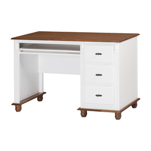 Mesa para Escritório Linz Laca Branco / Imbuia Glazer - 50605