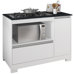 Balcão Cooktop Notável Branco / Granito - NT3050