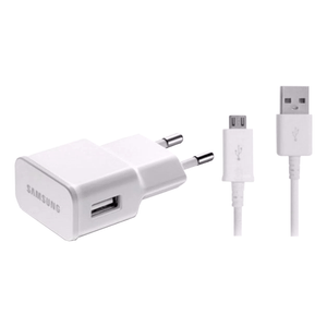 Carregador Samsung Fast Charge 15W, Micro com Cabo USB, Branco - TA20