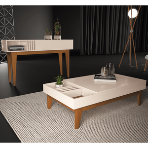 Mesa de Centro HB Vitta Off White / Nature - 5120