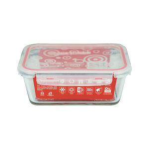 Pote Retangular Yangzi 400ml Borossilicato com Tampa - 19485