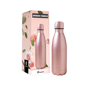 Garrafa Térmica Brasfoot Metal Neo 350ml Rosé Metálico - 10620