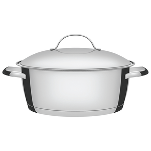 Caçarola Tramontina Allegra 22cm, 3,3 Litros, em Aço Inox, com Fundo Triplo - 62653/221