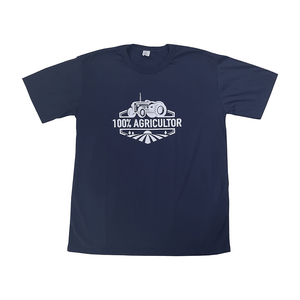 Camiseta Masculino 100% Agricultor, Azul Marinho - Tamanho XGG