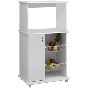 Balcão Multiuso Ditália, com 1 Porta, Fruteira, Branco - BA15