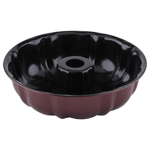 Forma Redonda para Bolo e Pudim GZT 24cm x 7,8cm, Aço Carbono, com Revestimento Antiaderente - BI0148