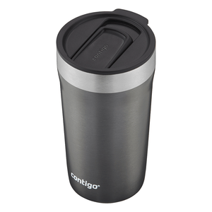 Caneca Térmica Contigo 473ml, em Aço Inox, com Tampa, Cinza - 58749