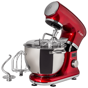 Batedeira Planetária Digital Oster Bowl Inox, 8 Velocidades + Pulsar, 1000W, Vermelha - OBAT911 220V