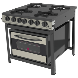 Fogão Industrial Progás 4 Bocas com Forno Gourmet Inox - PRGE-402F