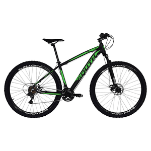 Bicicleta Aro 29 South Legend, Freio a Disco, Preta e Verde - 480129