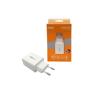 Carregador de Tomada OEX Turbo Entrada USB, 18W, Branco