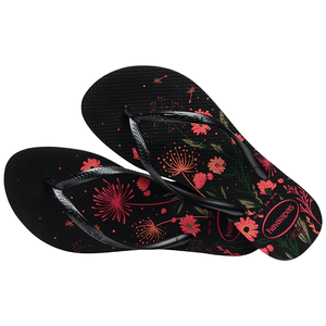 Chinelo Havaianas Slim Organic 2022 Preto / Rosa 35/36