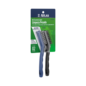 Kit Escovas Atlas para Limpeza Pesada com 2 Peças - AT1860