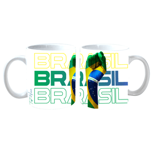 Caneca KZ Brasil Patriota 325ml, Cerâmica - 200057