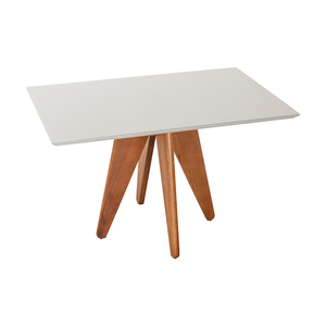 Mesa Heitor Maranello 120x80cm Amêndoa / Branco - MS8310