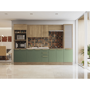 Cozinha Comp.Mod.Kappesberg Botanic 7pc Ng/Verde