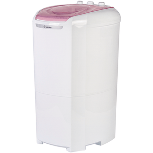 Lavadora de Roupas Wanke Isabela Plus 12Kg, Semiautomática, 3 Programas de Lavagem, Branca com Rosa - 220V