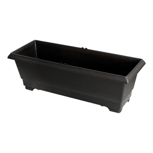 Vaso Arqplast Jardineira 49,5cm x 18,5cm x 16,5cm , Preto - 25297