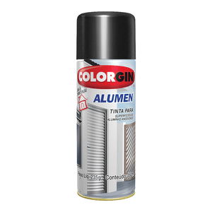 Tinta Spray Colorgin Uso Geral Alumen Preto Fosco 350ml - 773