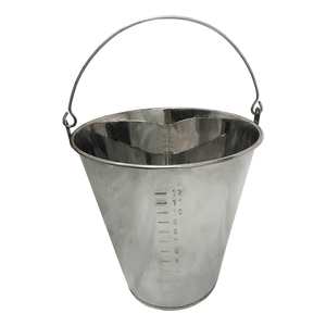 Balde com Graduação Zatti 12 Litros, Inox - 005732