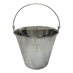 Balde com Graduação Zatti 8 Litros, Inox - 005730