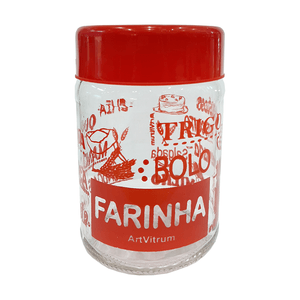 Pote para Farinha Artvitrum 600ml Vermelho - 31F/2