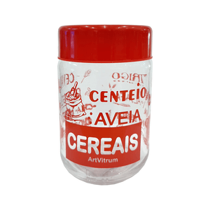 Pote para Cereais Artvitrum 600ml Vermelho - 31AV/2