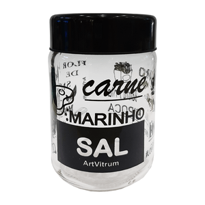 Pote para Sal Artvitrum 600ml Preto - 31S/1