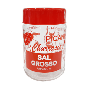 Pote para Sal Grosso Artvitrum 600ml Vermelho - 31SG/1