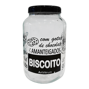 Potão para Biscoito Artvitrum 3L Preto - 11B/1