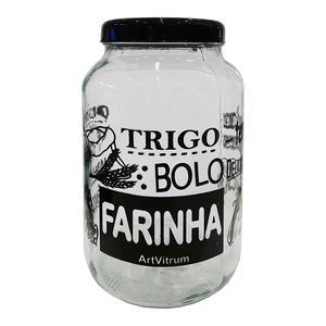 Potão para Farinha Artvitrum 3L Preto - 11FA/1