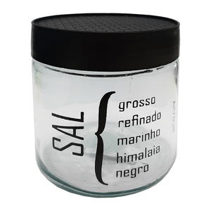 Pote para Sal Artvitrum 800ml Preto - 1039