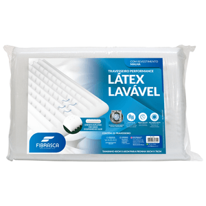 Travesseiro Fibrasca Látex Lavável 50x70cm - 4604